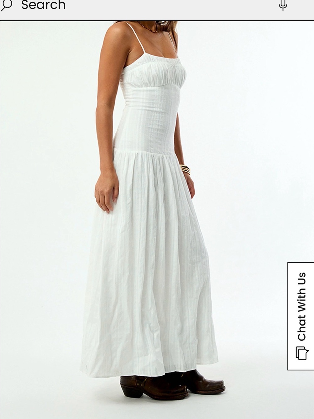 PacSun White Spaghetti Strap Maxi Dress